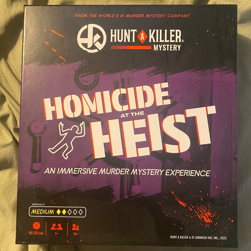 Used murder mystery game. Played once. Complete game. No missing pieces